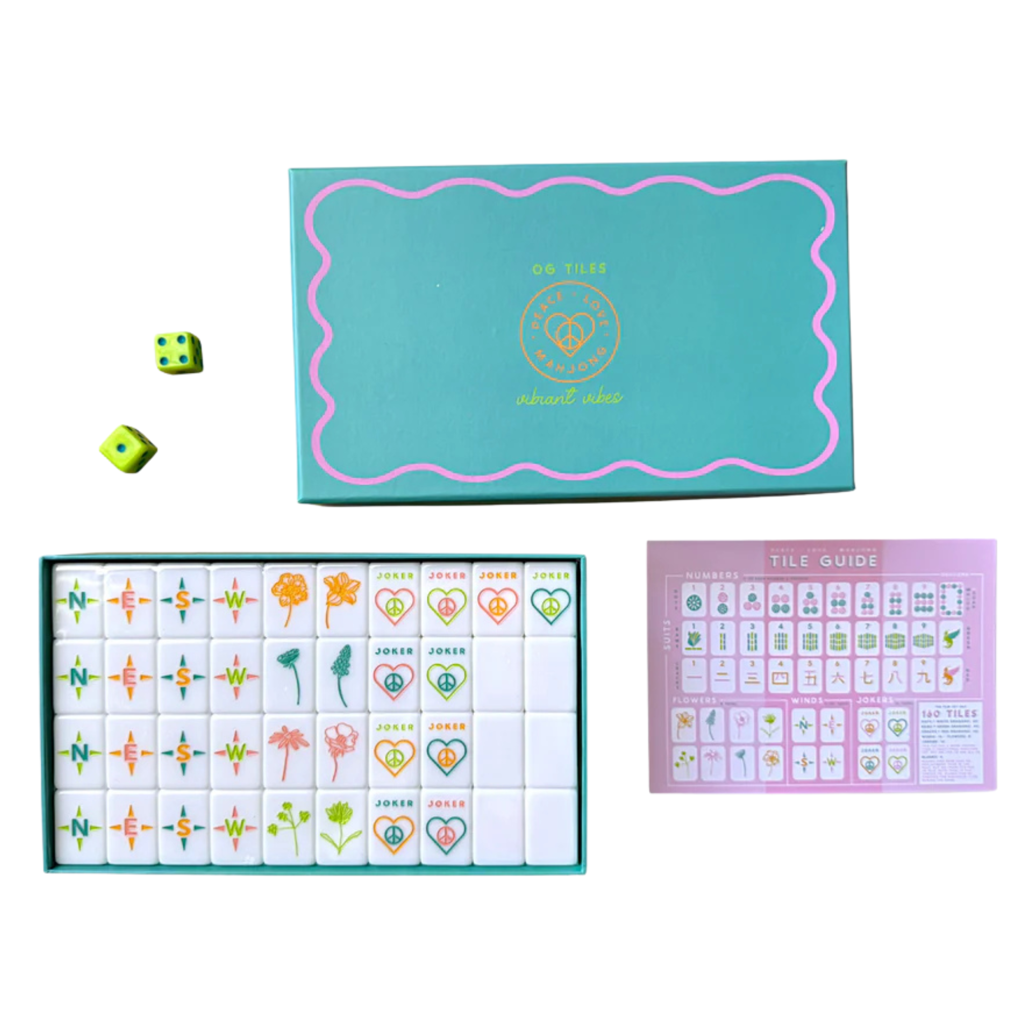 Vibrant Vibes OG Mahjong Tiles Set-Fairley Fancy