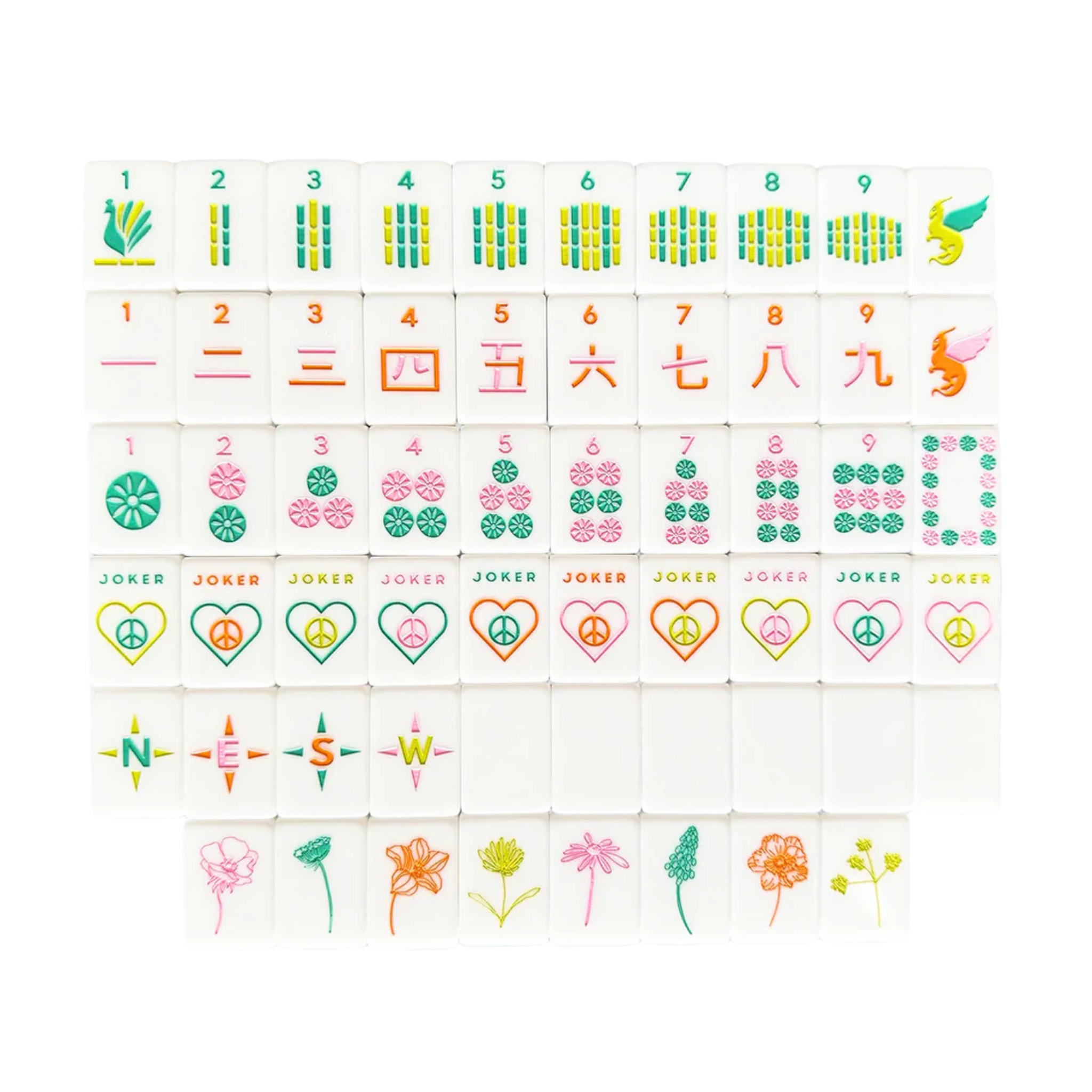 Vibrant Vibes OG Mahjong Tiles Set-Fairley Fancy