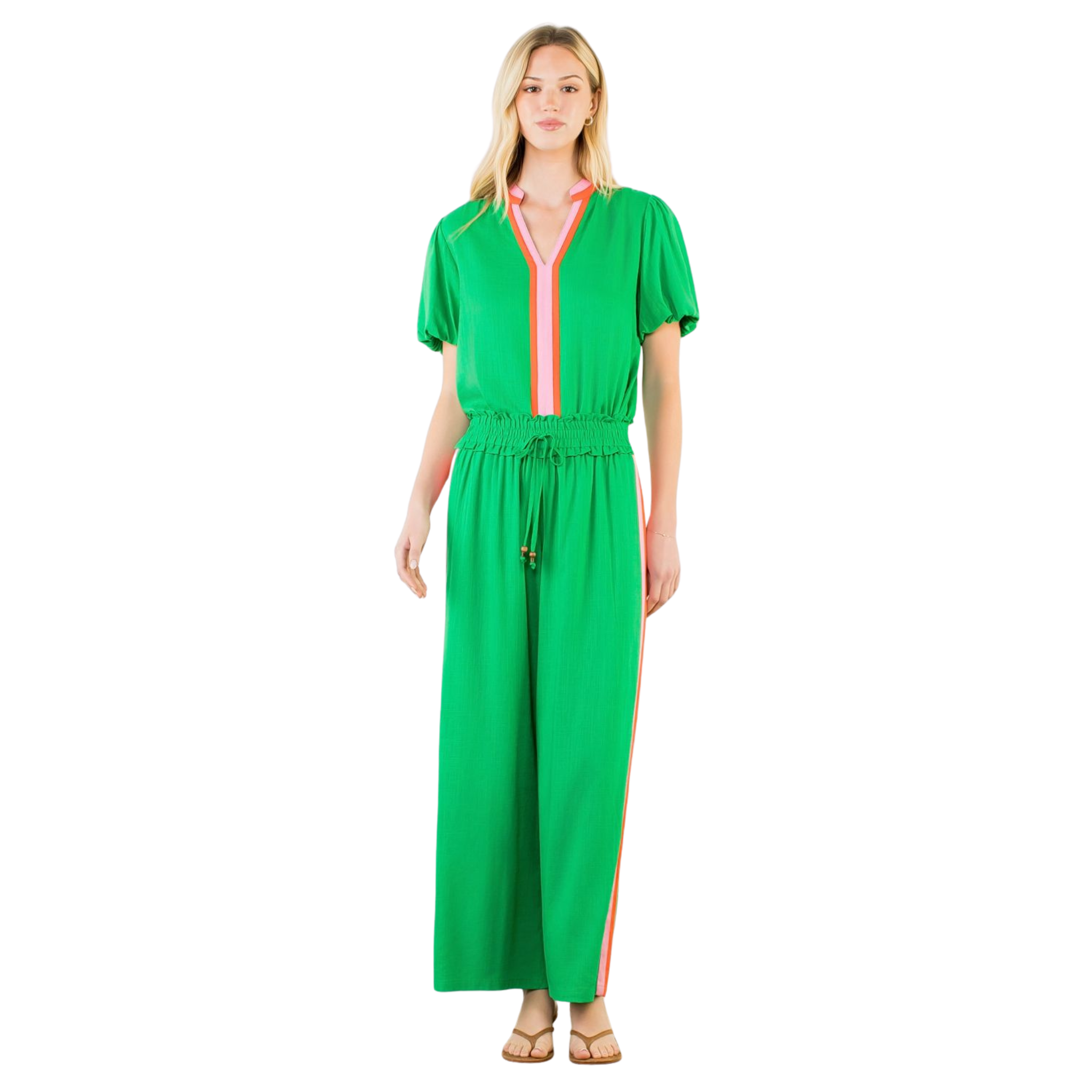 Wide Leg Stripe Pants-Fairley Fancy