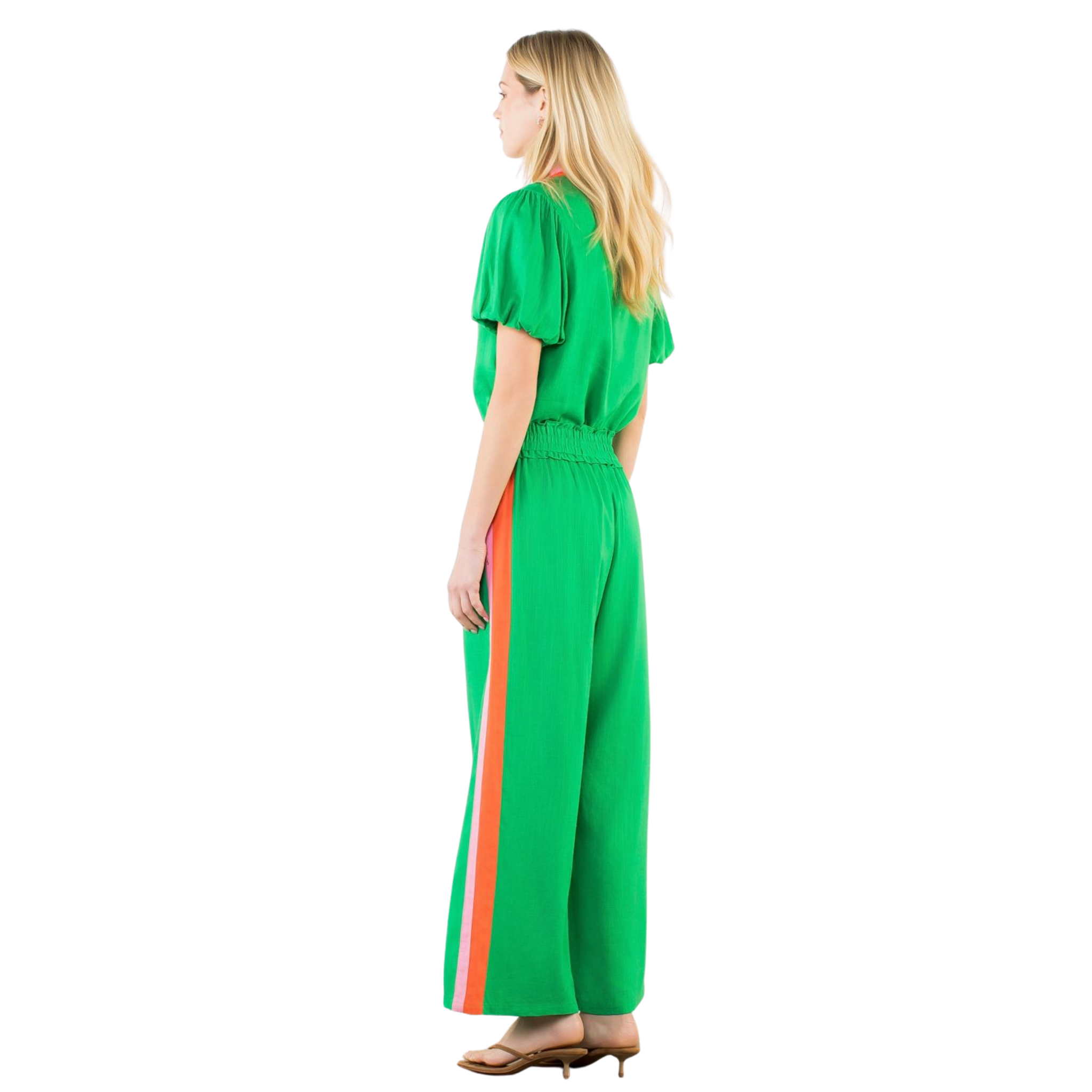 Wide Leg Stripe Pants-Fairley Fancy