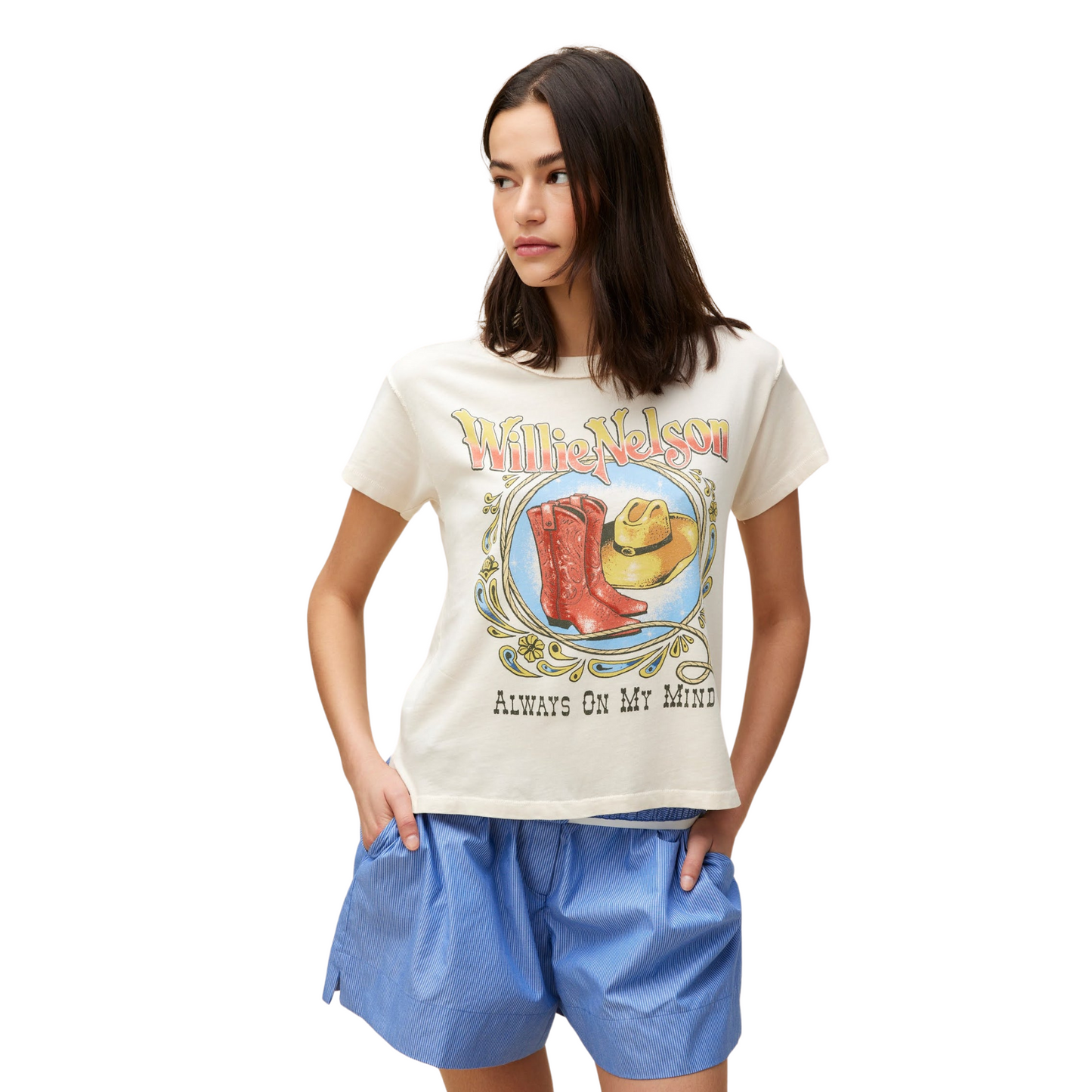 Willie Nelson Paisley Reverse GF Tee - Fairley Fancy