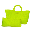 Woven Mahjong Bag Carryall-Chartreuse-Fairley Fancy