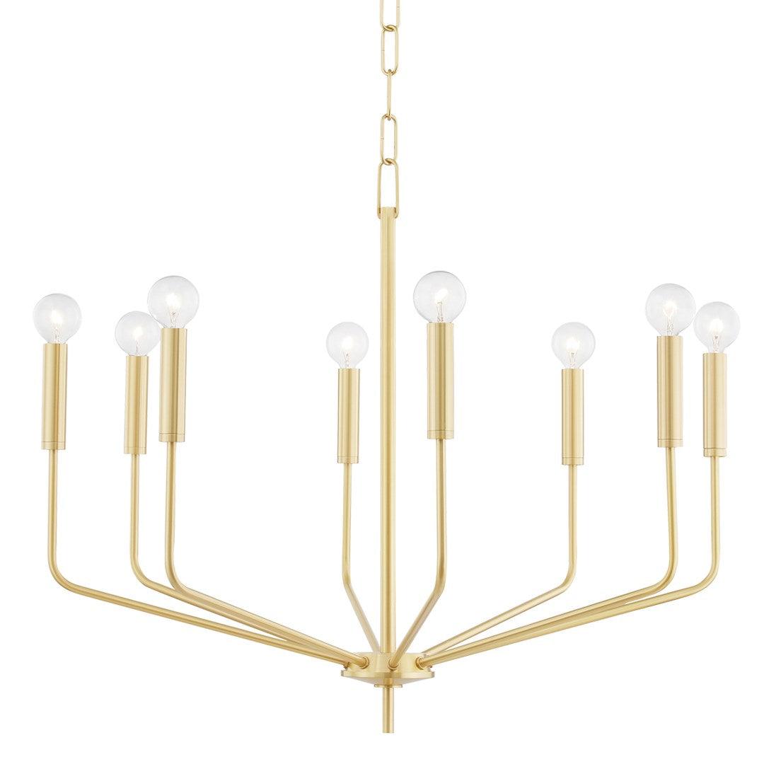 Bailey Chandelier in Aged Brass - Fairley Fancy 