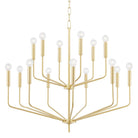 Bailey Chandelier in Aged Brass - Fairley Fancy 