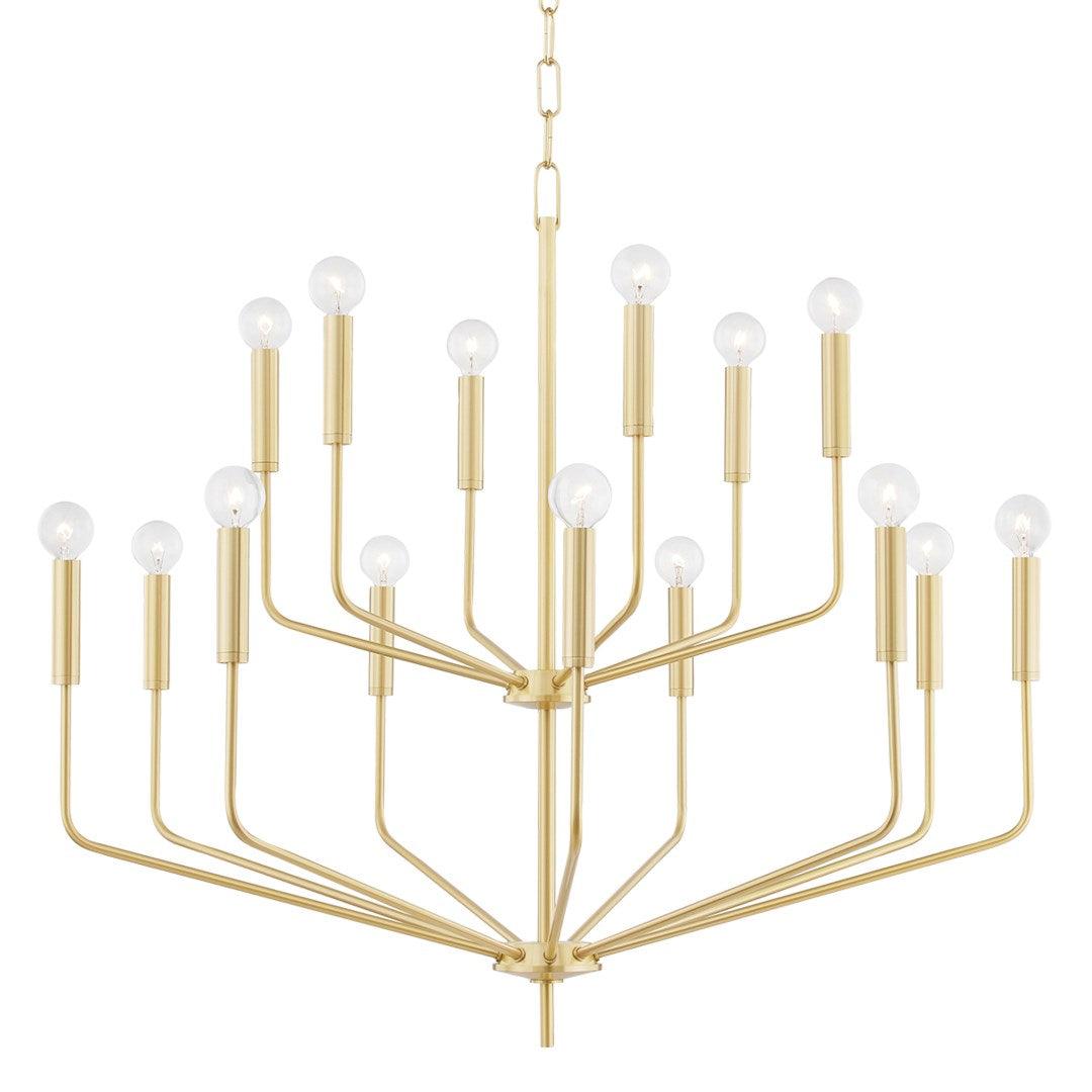 Bailey Chandelier in Aged Brass - Fairley Fancy 