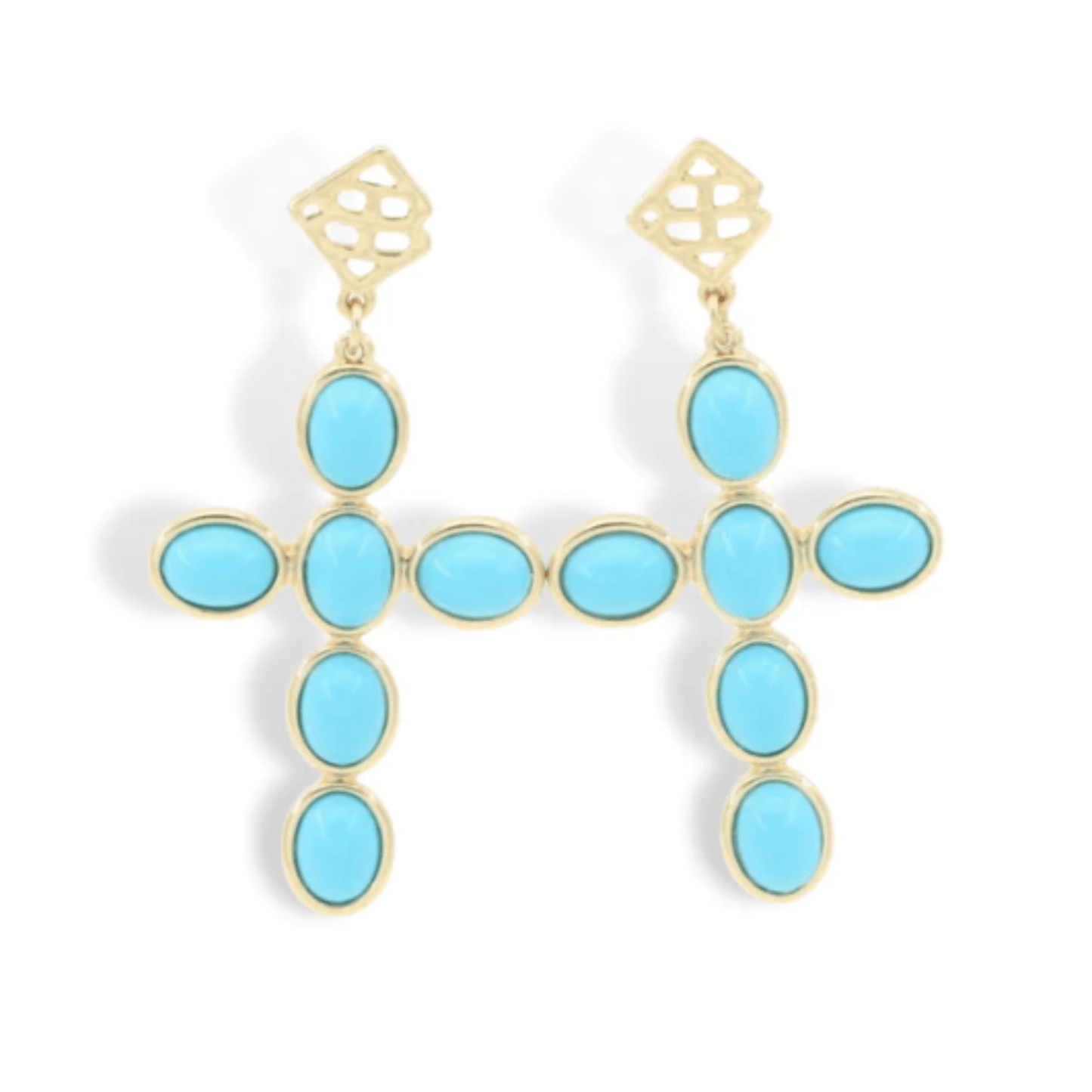 Cabochon Cross Earrings - Fairley Fancy 