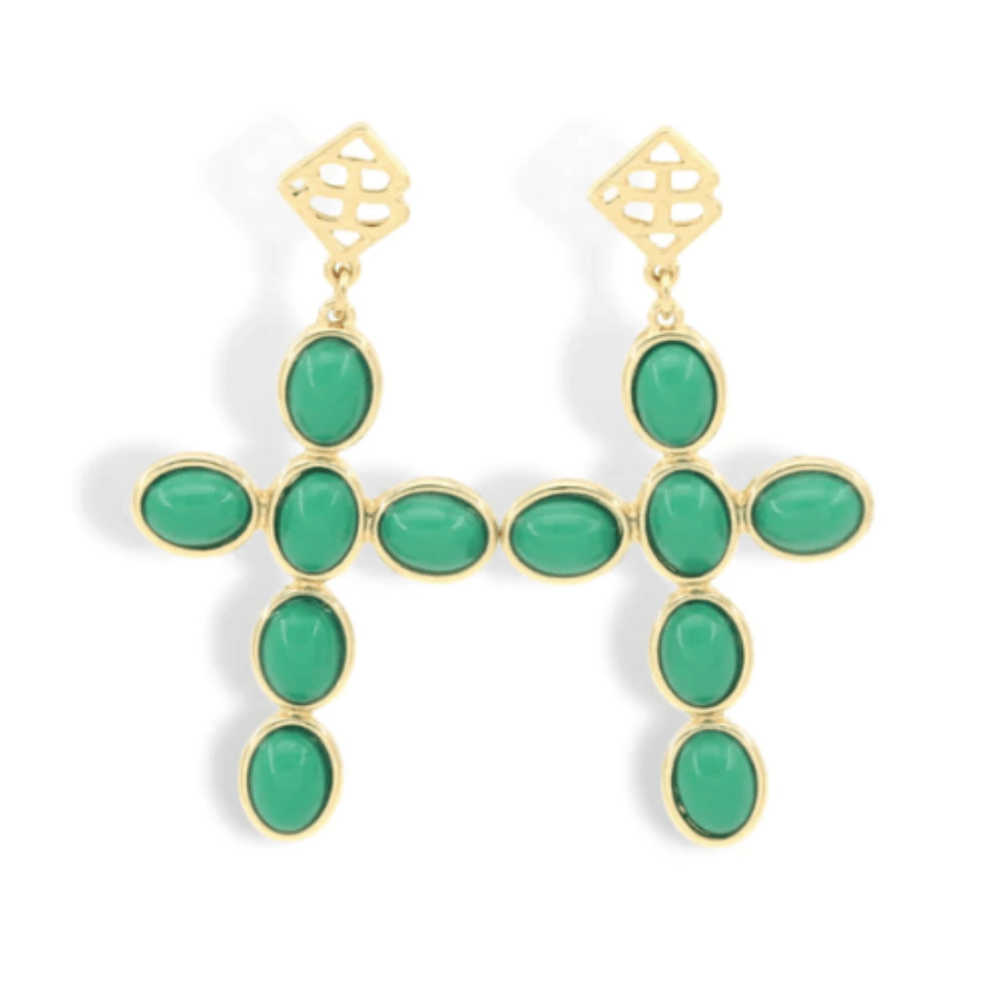 Cabochon Cross Earrings - Fairley Fancy 