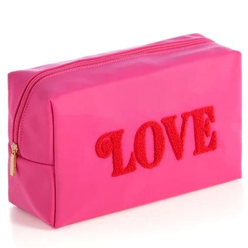 Cara "Love" Cosmetic Pouch in Pink - Fairley Fancy 