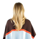 Colorblocked Poncho in Brown - Fairley Fancy