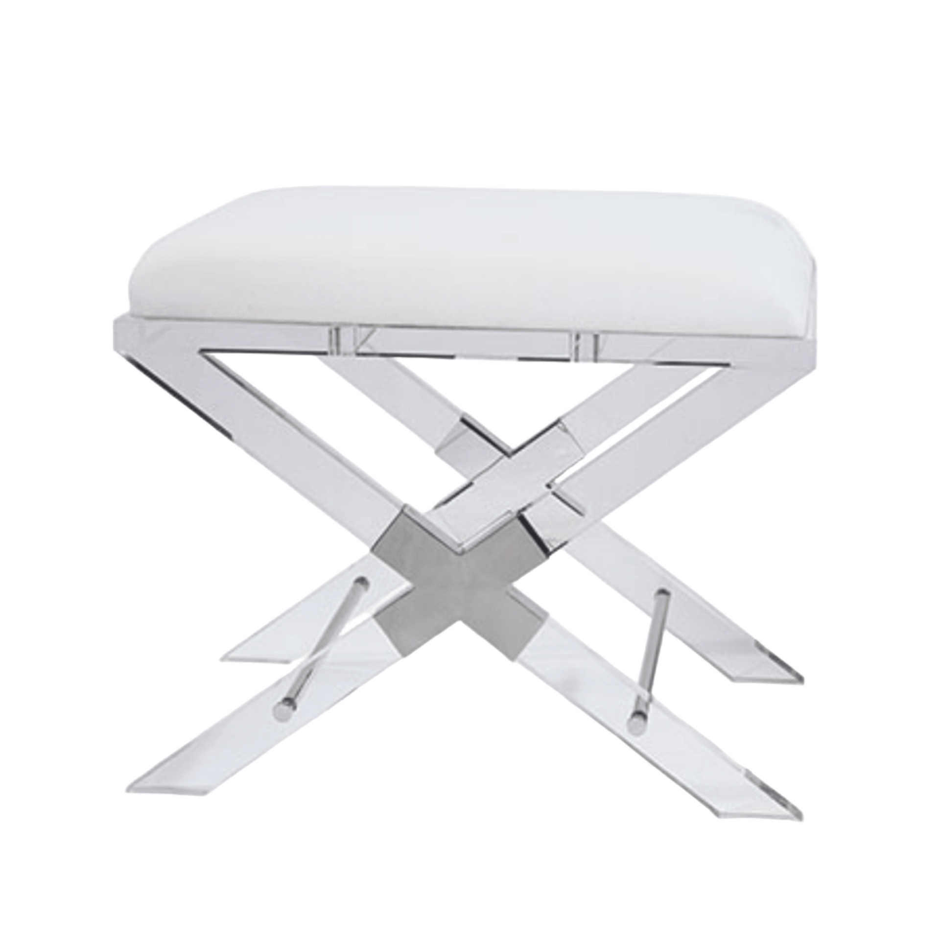 Crossing Lucite Bench