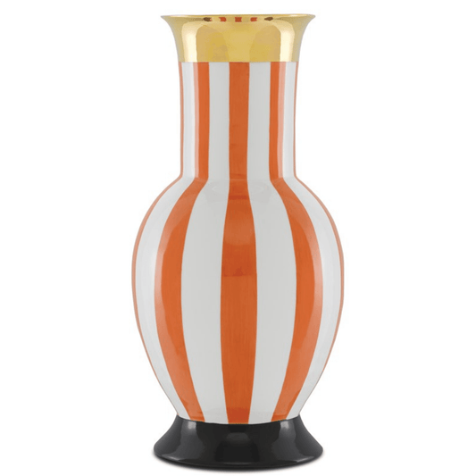 De Luca Large Coral Strip Vase - Fairley Fancy 