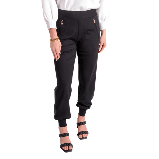 Downtown Jogger in Black Ponte - Fairley Fancy 