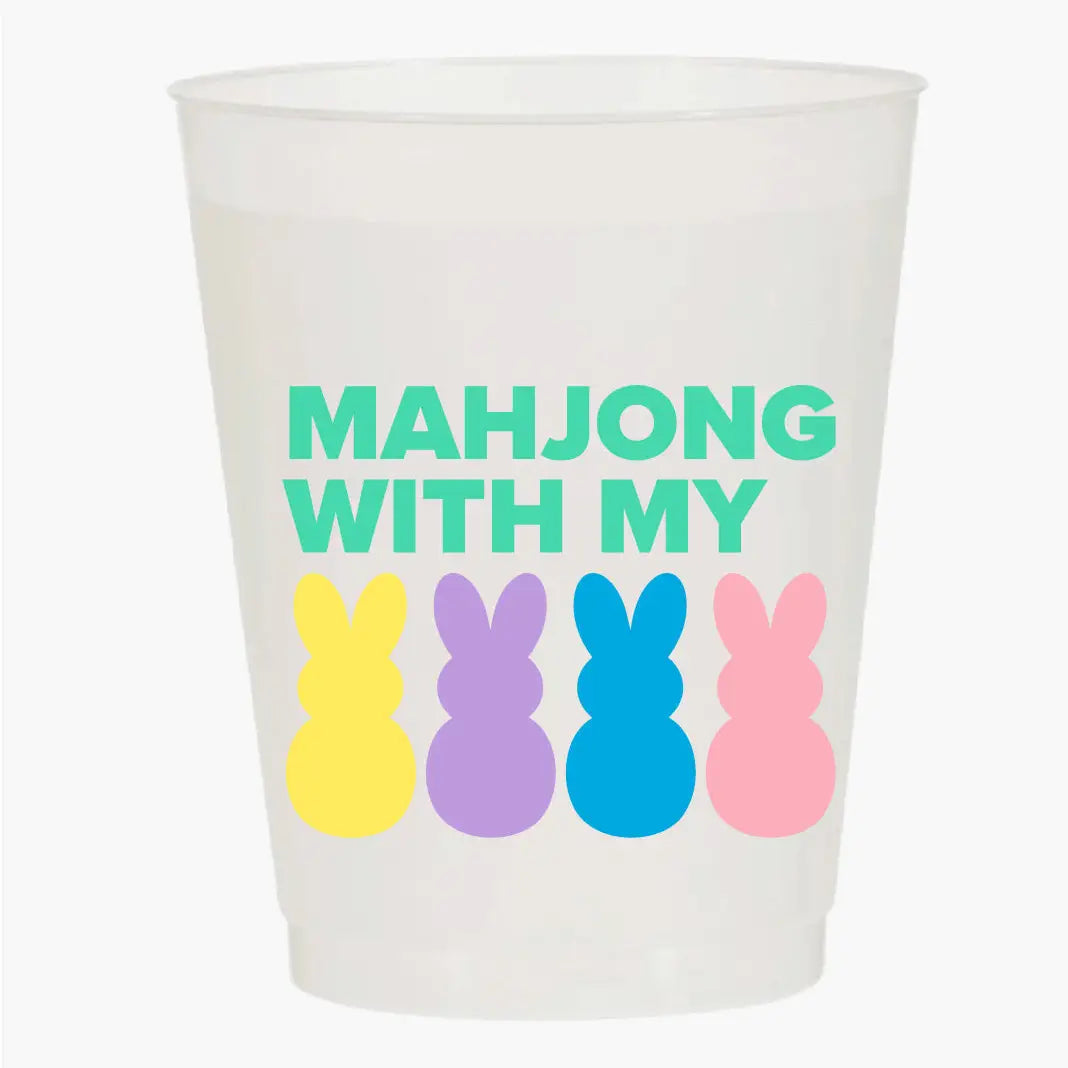 “Mahjong with My Peeps” Mahjong Shatterproof Cups - fairley fancy