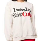 Licensed Beige 'I Need A Diet Coke' Sweatshirt
