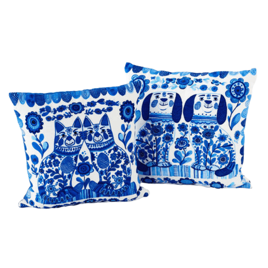 Ellington Embroidered Dog/Cat Pillows - Fairley Fancy 