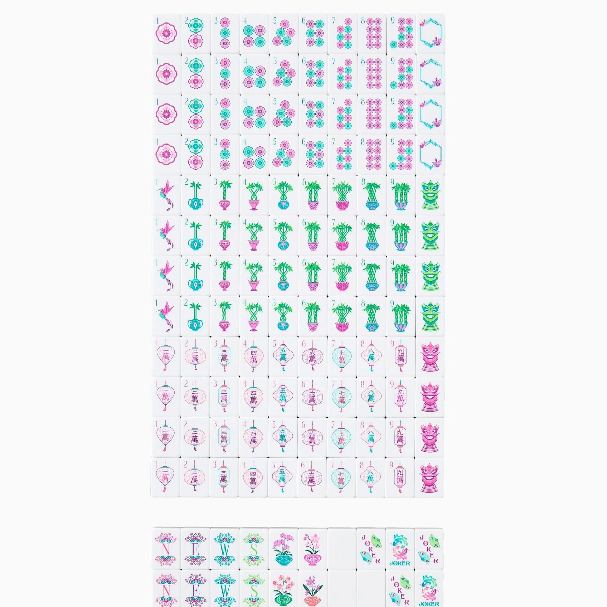 Emerald Mahjong Tiles - Fairley Fancy