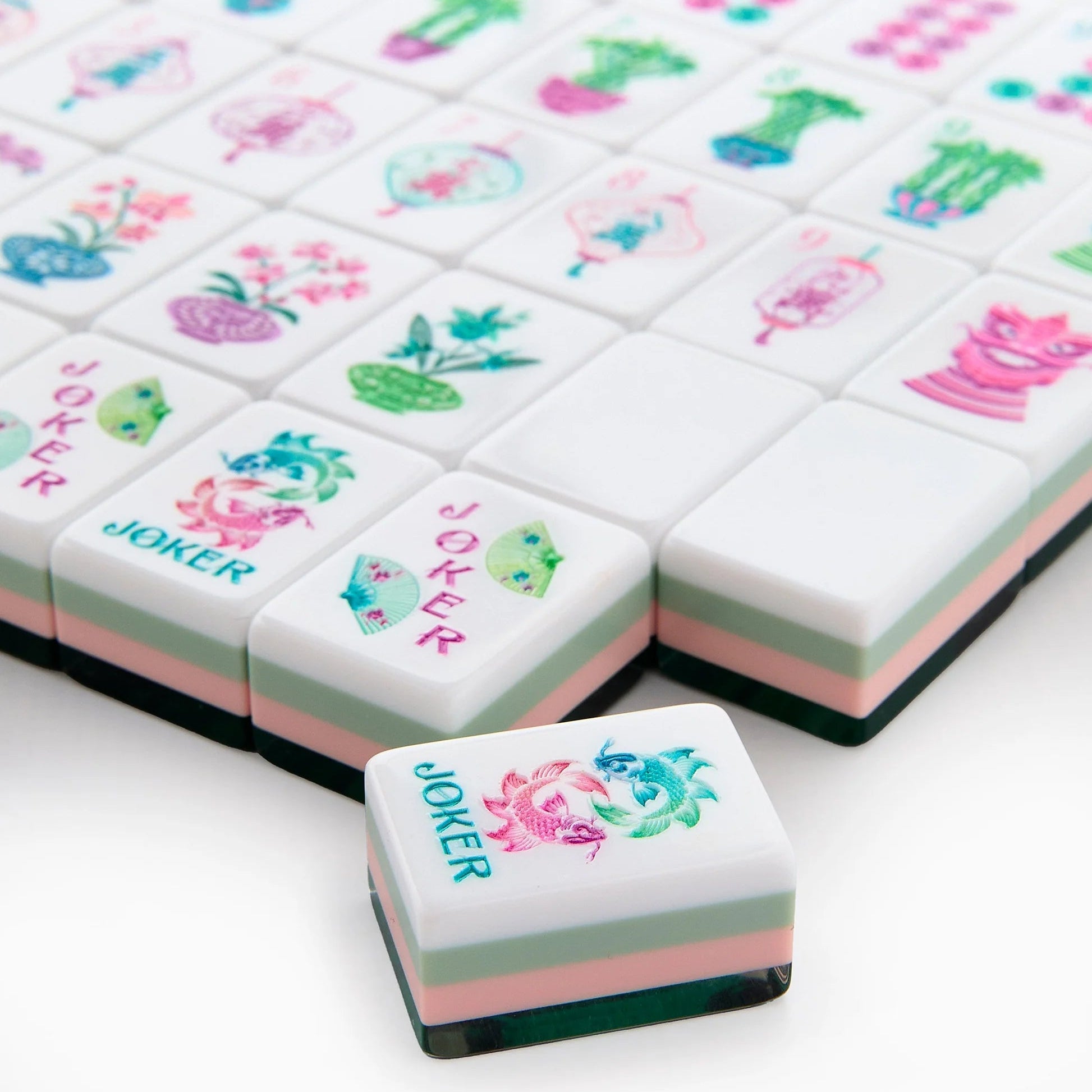 Emerald Mahjong Tiles - Fairley Fancy