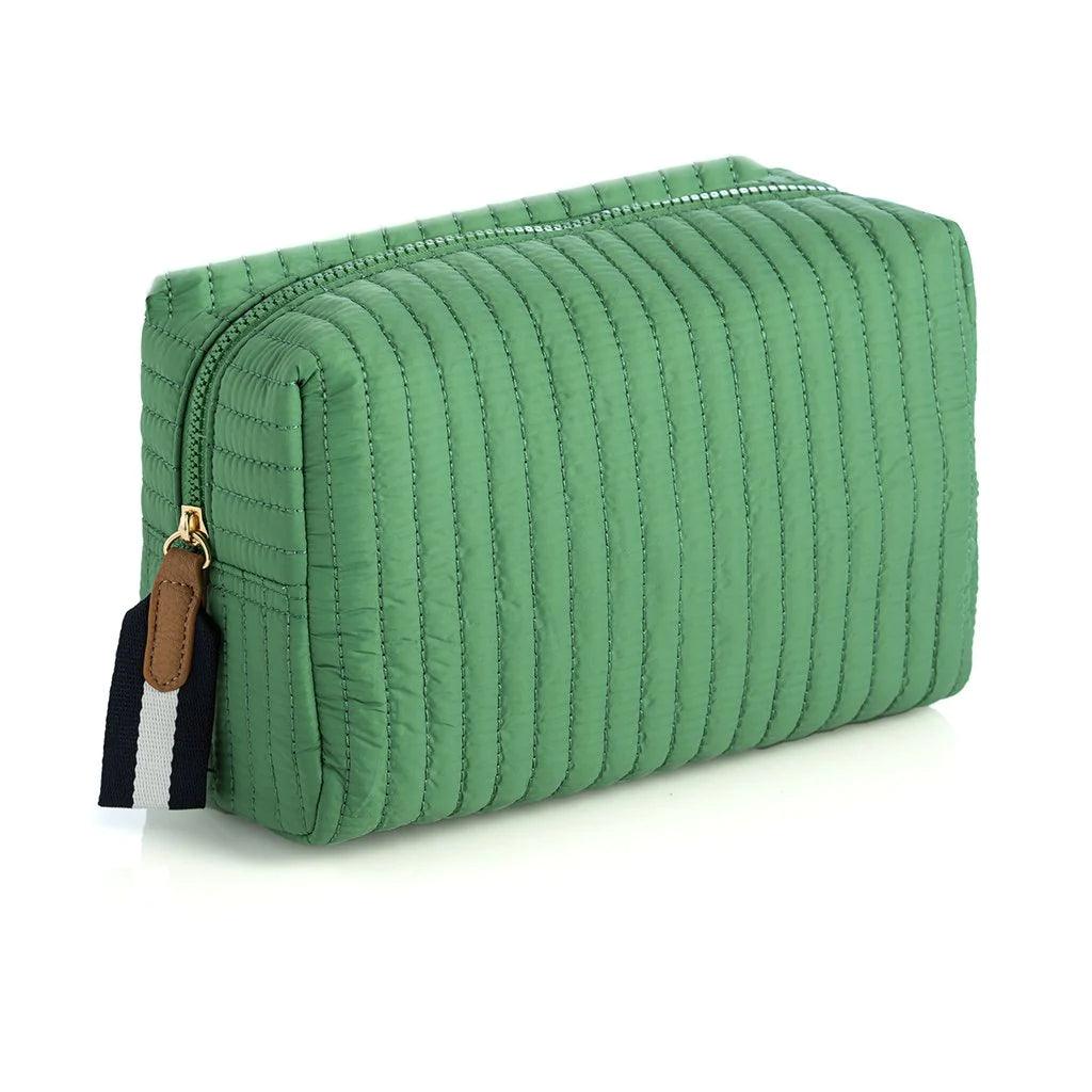 Ezra Quilted Nylon Large Boxy Cosmetic Pouch - Fairley Fancy 