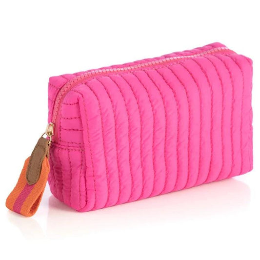 Ezra Quilted Nylon Small Boxy Cosmetic Pouch - Fairley Fancy 