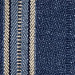 Finely Flatweave Rug in Blue Stripes - Fairley Fancy 