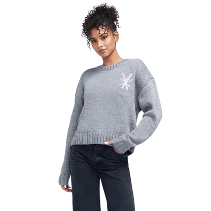 Go With Snow Sweater in Heather - Fairley Fancy 