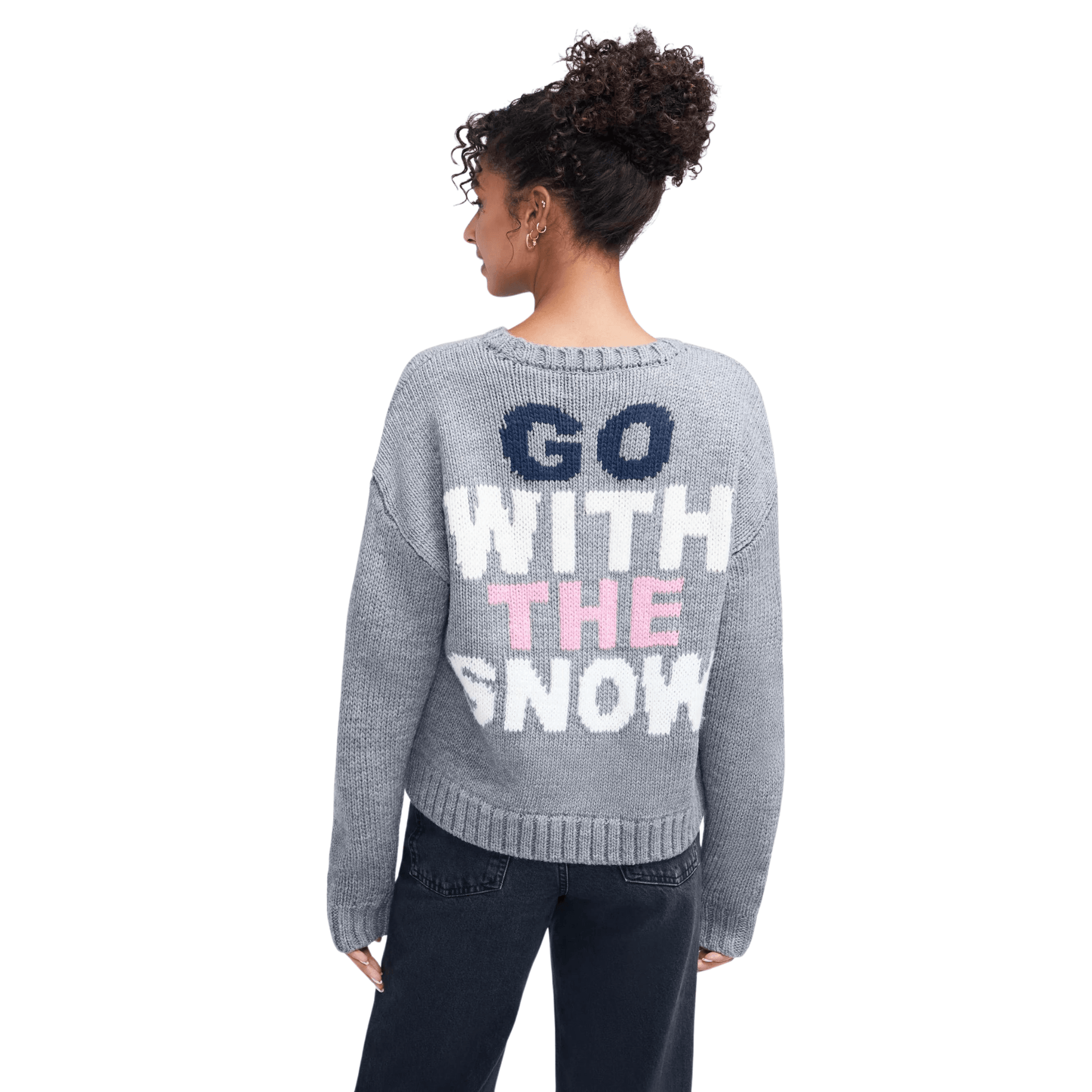 Go With Snow Sweater in Heather - Fairley Fancy 