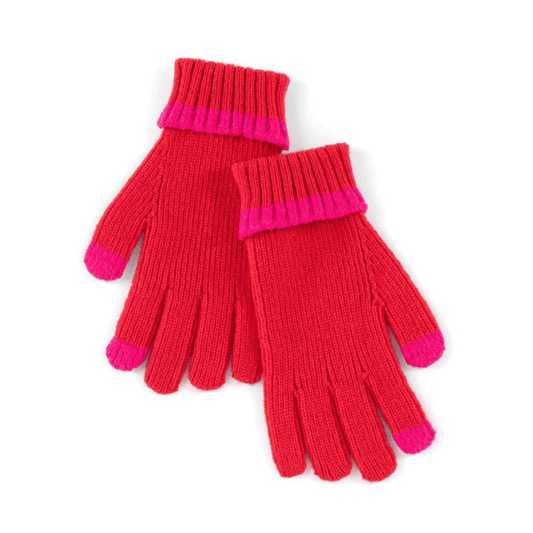 Joy Touchscreen Gloves in Red - Fairley Fancy 