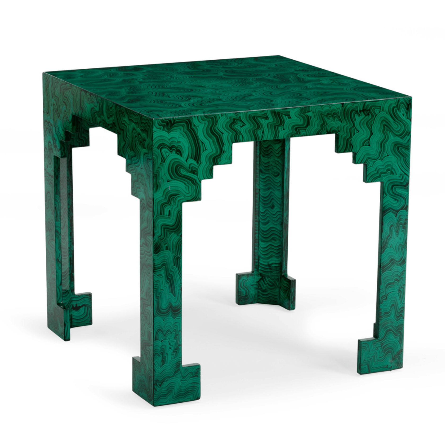 Malachite Cut Corner Table - Fairley Fancy 