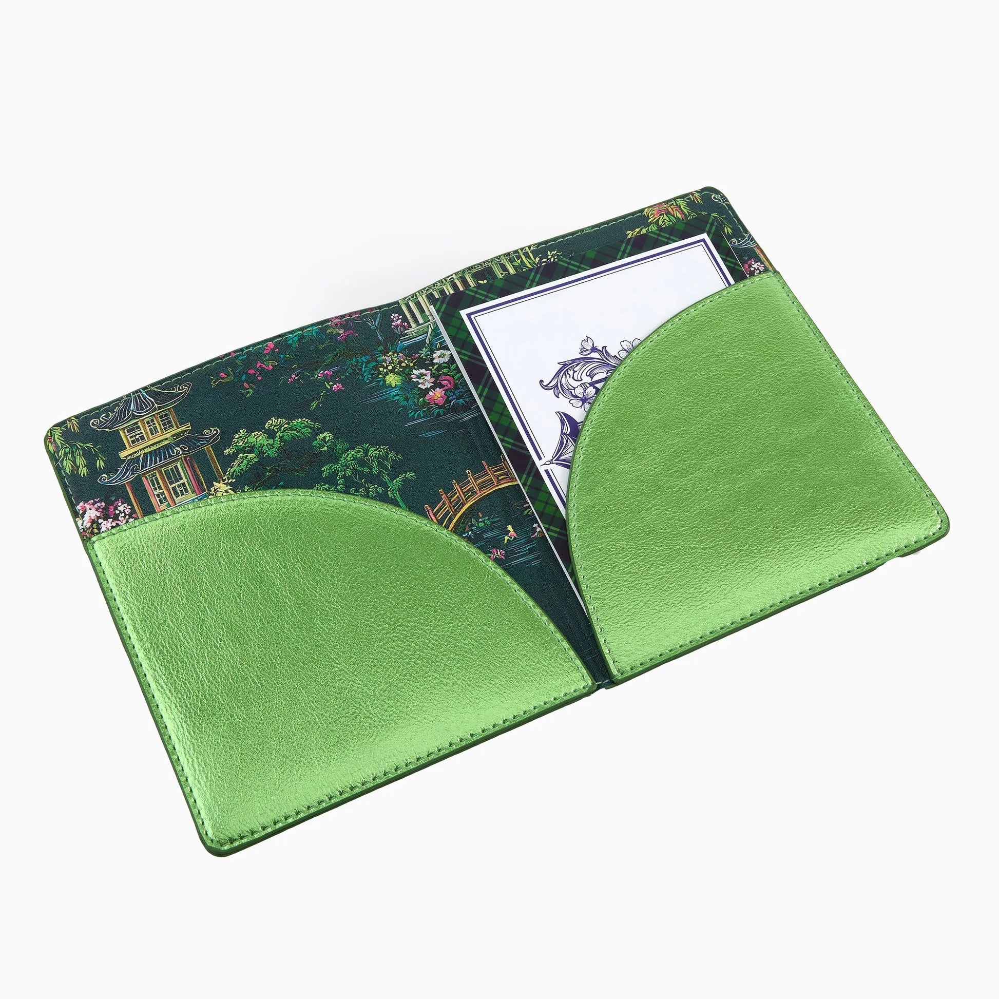 Metallic Green Mahjong Card Folio