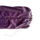 Purple drawstring bag on a white background