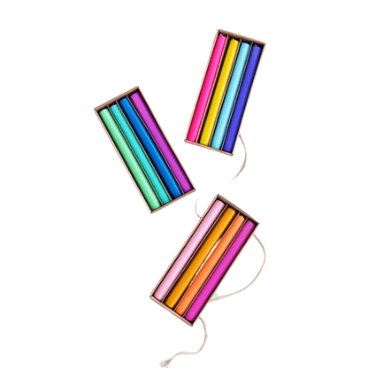 Rainbow Taper Candle, Boxed Set of 4 - Fairley Fancy 