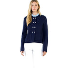 Ruffled Collar Cardigan with Silver Buttons - Fairley Fancy