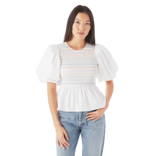 Sloan Top in Gardenia - Fairley Fancy 