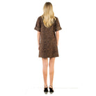 Suede Leopard Print Dress with Collar Detail - Fairley Fancy
