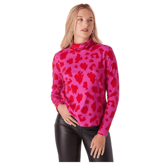 Sylvie Turtleneck in Leopard Love - Fairley Fancy 