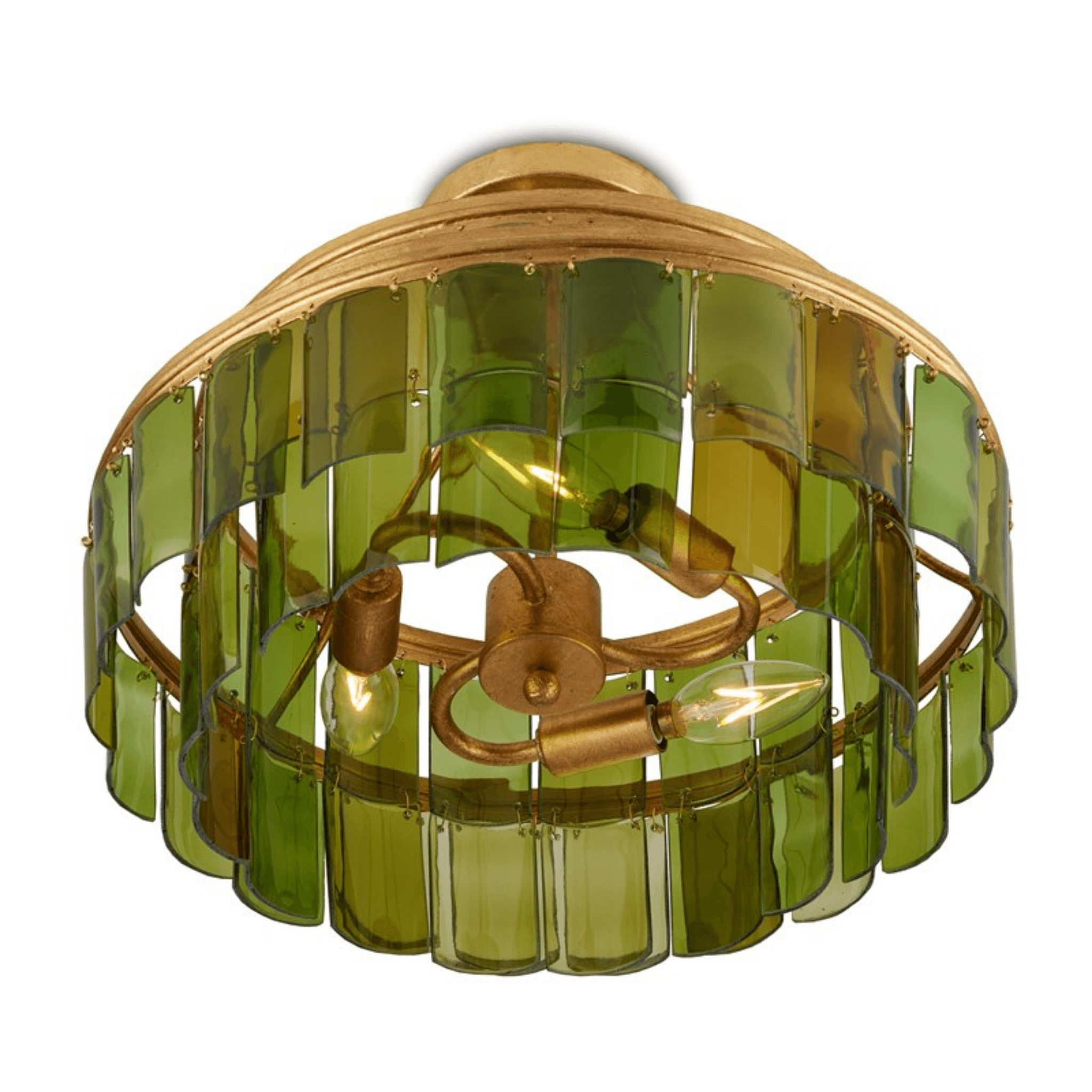 Vintner Green Semi-Flush Mount - Fairley Fancy 